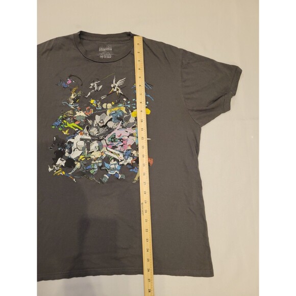 Blizzard Overwatch Shirt Mens Large Distressed Gray With Characters - Picture 8 of 8